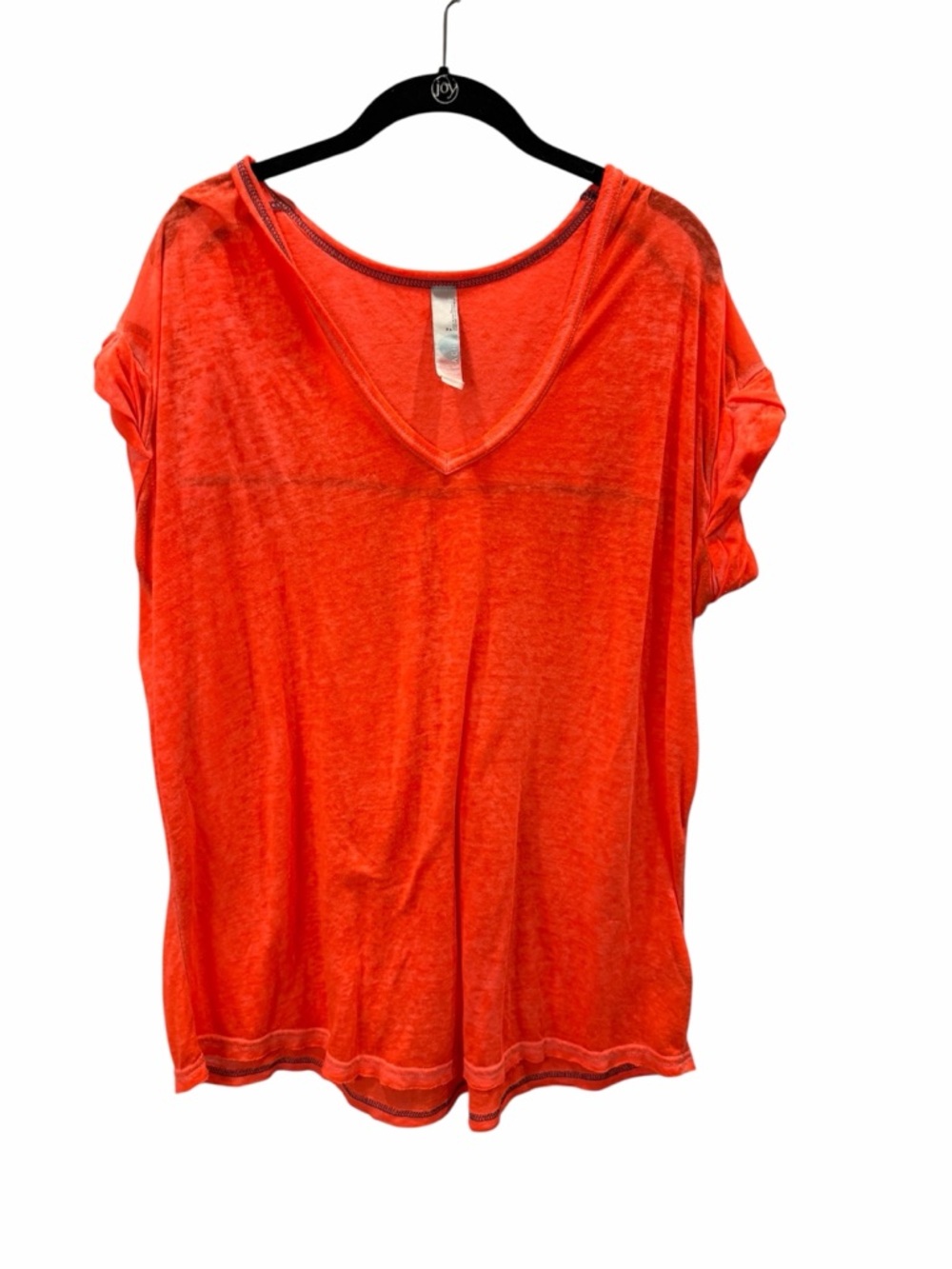 FP Beach Orange Burnout Short Sleeve Tee Size S
